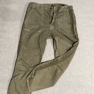 Mother cotton army green pants